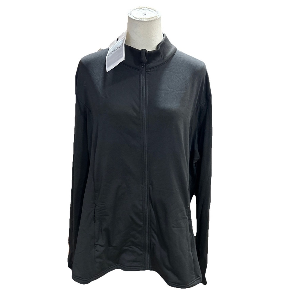 Hanna Nikole Full Zip Jacket 22w Black Women's
